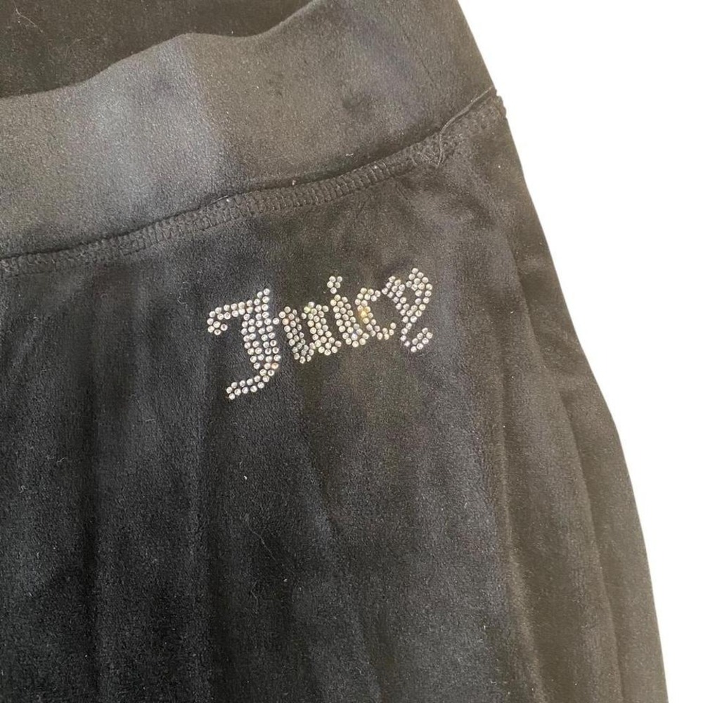 Juicy Couture black velour wide leg sweatpants M - Picture 4 of 5